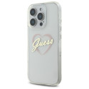 Kryt Guess IML Heart pro iPhone 16 Pro - transparentní