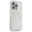 Kryt Guess IML Heart pro iPhone 16 Pro - transparentní