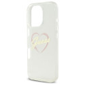 Kryt Guess IML Heart pro iPhone 16 Pro - transparentní