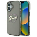 Kryt Guess IML Heart Case pro iPhone 16 Plus černý
