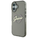 Kryt Guess IML Heart Case pro iPhone 16 Plus černý