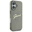 Kryt Guess IML Heart Case pro iPhone 16 Plus černý