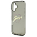 Kryt Guess IML Heart Case pro iPhone 16 Plus černý