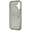Kryt Guess IML Heart Case pro iPhone 16 Plus černý