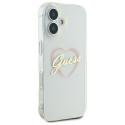 Kryt Guess IML HEART pro iPhone 16 – transparentní