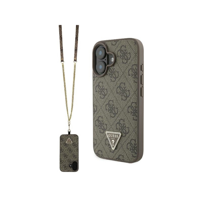Pouzdro Guess pro iPhone 16 - hnědá