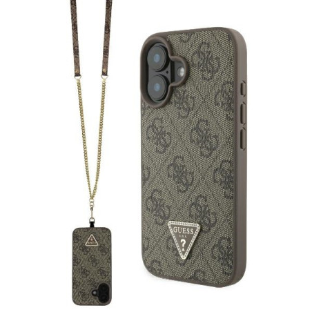 Pouzdro Guess pro iPhone 16 - hnědá