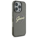 Kryt Guess IML Heart pro iPhone 16 Pro Max - černý