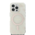 Kryt Guess IML 4G Background MagSafe pro iPhone 16 Pro - white
