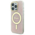 Kryt Guess IML 4G MagSafe pro iPhone 16 Pro - růžová