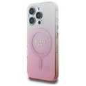 Kryt Guess IML GLITTER GRADIENT pro iPhone 16 Pro - růžová