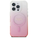 Kryt Guess IML GLITTER GRADIENT pro iPhone 16 Pro - růžová