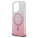 Kryt Guess IML GLITTER GRADIENT pro iPhone 16 Pro - růžová