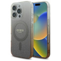 Kryt Guess IML GLITTER GRADIENT iPhone 16 Pro - hnědý