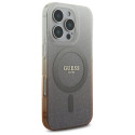 Kryt Guess IML GLITTER GRADIENT iPhone 16 Pro - hnědý