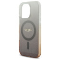 Kryt Guess IML GLITTER GRADIENT iPhone 16 Pro - hnědý