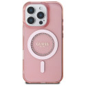 Kryt Guess IML Rhinestones pro iPhone 16 Pro - pink