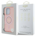 Kryt Guess IML Rhinestones pro iPhone 16 Pro - pink