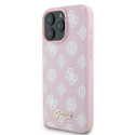 Kryt Guess Peony Script Logo pro iPhone 16 Pro - růžová