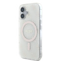 Kryt Guess IML 4G Background MagSafe pro iPhone 16 Plus - bílá
