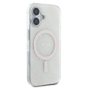 Kryt Guess IML 4G Background MagSafe pro iPhone 16 Plus - bílá