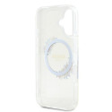 Kryt Guess IML Flowers MagSafe pro iPhone 16 Plus - clear
