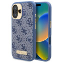 Kryt Guess 4G Logo Plate MagSafe pro iPhone 16 Plus - modrá