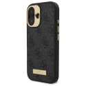 Kryt Guess 4G Logo Plate pro iPhone 16 Plus černý