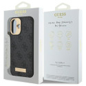 Kryt Guess 4G Logo Plate pro iPhone 16 Plus černý