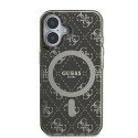 Kryt Guess IML 4G Background MagSafe iPhone 16 - brown