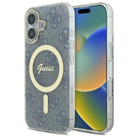 Kryt Guess IML 4G MagSafe iPhone 16 blue