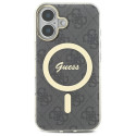Kryt Guess IML 4G MagSafe pro iPhone 16 - černý
