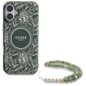 Kryt Guess IML Flowers iPhone 16 MagSafe - zelený