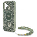 Kryt Guess IML Flowers iPhone 16 MagSafe - zelený