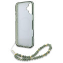 Kryt Guess IML Flowers iPhone 16 MagSafe - zelený