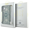 Kryt Guess IML Flowers iPhone 16 MagSafe - zelený
