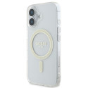 Kryt Guess IML Glitter Circle pro iPhone 16 - clear