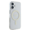 Kryt Guess IML Glitter Circle pro iPhone 16 - clear