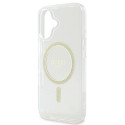 Kryt Guess IML Glitter Circle pro iPhone 16 - clear