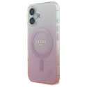 Kryt Guess IML GLITTER GRADIENT iPhone 16 růžová