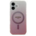 Kryt Guess IML GLITTER GRADIENT iPhone 16 růžová