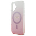 Kryt Guess IML GLITTER GRADIENT iPhone 16 růžová