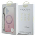 Kryt Guess IML GLITTER GRADIENT iPhone 16 růžová