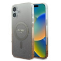 Kryt Guess IML Glitter Gradient pro iPhone 16 - brown