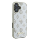 Kryt Guess PEONY SCRIPT Logo pro iPhone 16 - white
