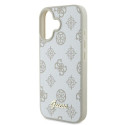 Kryt Guess PEONY SCRIPT Logo pro iPhone 16 - white