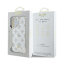 Kryt Guess PEONY SCRIPT Logo pro iPhone 16 - white
