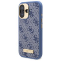 Kryt Guess 4G LOGO PLATE pro iPhone 16 - modrý