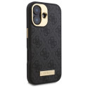 Kryt Guess 4G LOGO PLATE pro iPhone 16 - black