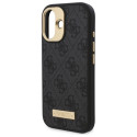Kryt Guess 4G LOGO PLATE pro iPhone 16 - black